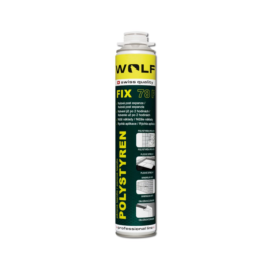 Lepidlo na polystyren WOLF Fix POLYSTYREN 78P, 750ml, pistolové